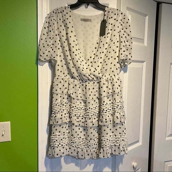AllSaints Polka Dot Ruffle Dress - Picture 5 of 6